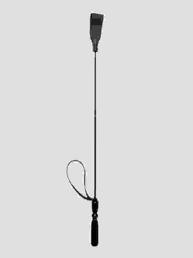 Bondage Boutique Slim Leather Riding Crop, Black, hi-res